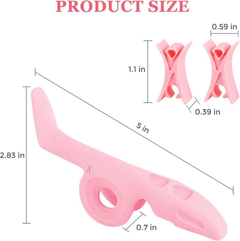 RANMING Violin Bow Holder for Practice– Silicone Hand Position Corrector Non-Slip Teaching Tool for Beginners Students Improve Bow Grip & Posture Violin Teaching Aid With 2 Bow Stopper Pink - Image 5